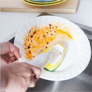 Sponge with Handle Sponge for Washing Pots and Artifacts Water-Injection Pot Brush with Handle