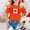 Orange, variant on Zecgelong Canada Day Girls Short Sleeve Tee Summer Crewneck T Shirt Casual Fit Basic Shirts Girls Shirts Size 10-11 Years