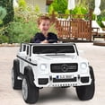 thumbnail image 3 of Gymax 12V Licensed Mercedes-Benz Kids Ride On Car RC Motorized Vehicles w/ Trunk White, 3 of 10