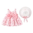 thumbnail image 1 of Robes pour Bébé Sans Manches, Robes Tutu, Robe d'Été pour Fille avec Chapeaux, 2 Pcs, Robe de Plage pour Tout-Petit 12-110, 1 of 9