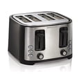 thumbnail image 4 of Hamilton Beach 4-Slice Toaster, Black with Extra Wide Slots, Defrost and Bagel Functions, 4 of 5