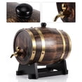 thumbnail image 3 of <p>Wine Barrel, Exquisite In Workmanship 3L Brandy Barrel, Wood Wine Barrel Delicate In Texture  For Home Tea House Restaurant Coffee Shop</p>, 3 of 7