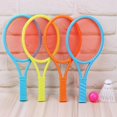 thumbnail image 1 of Kids Tennis Racket Plastic Tennis Racquet with 2 Table Tennis 2 Badminton Ball 4 Shuttlecocks Racket Children Outdoor Toy for Toddlers Age 3-6, 1 of 6