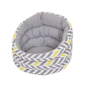 Vibrant Life 18" Round Wrapping Around Cat and Dog Bed,Modern Pet Den, Gray