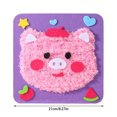 thumbnail image 2 of DIY Embroidery Doll Set For Kids Sewing Arts And Crafts Kit Easy To Do Cartoon Animal Sewing Projects Yarn Board Animals Stickers Hands On Activities 1pc, 2 of 3