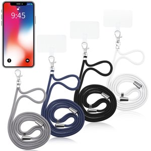 Crativent 4 Pièces Coffret de téléphone mobile Coffre-fort de lanyard Corde de suspension de corps