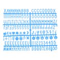 thumbnail image 1 of Uxcell Felt Letter Board Letters Numbers Symbols 3/4 inch Blue Alphabet Message Board Changeable, 1 of 6
