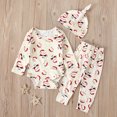 thumbnail image 1 of LSLJS Newborn Infant Baby Boys Girls Christmas Santa Romper+Pants+Hat Outfits, Christmas Outfits Set, 1 of 9