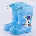thumbnail image 2 of PMVFHDE Bottes de Pluie Rouges pour Tout-Petits Chaussures de Pluie pour Enfants Galoches Dessin Animé Garçons et Filles Bottes de Pluie pour Bébé Dessin Animé Chaussures d'Eau Bleu,3, 2 of 3