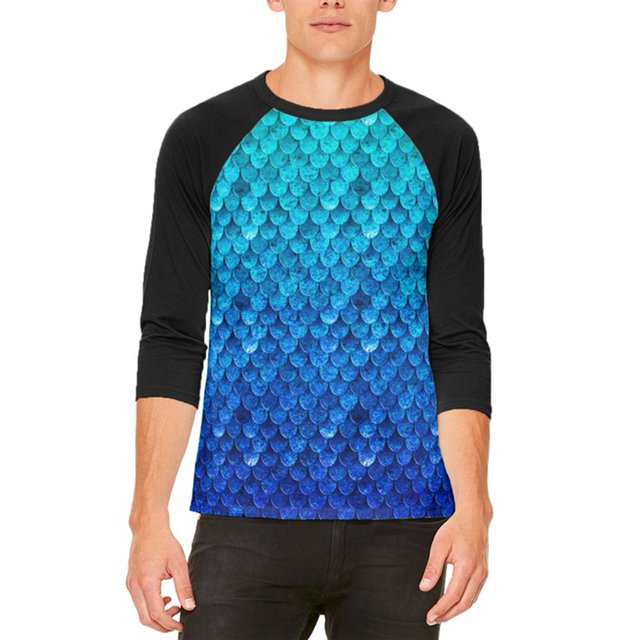 Halloween Bleu Givre Dragon Rider Armure T-Shirt Raglan pour Hommes