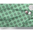 thumbnail image 3 of Soimoi polyester Crepe Fabric Dot & Snowflake Artistic Printed Fabric 1 Yard 52 Inch Wide, 3 of 3