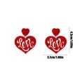 thumbnail image 2 of Eoozwa Boucles d'Oreilles Cœur de la Saint-Valentin Rouges en Plastique Légères pour Souper Romantique Rendez-Vous Bijou Mode Cadeau, 2 of 6