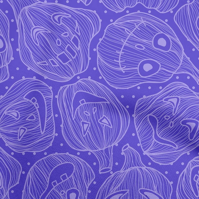 oneOone Velvet Medium Blue Fabric Halloween Sewing Craft Projects Fabric Prints By Yard 58 Inch Wide