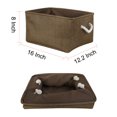 thumbnail image 3 of Panier de Rangement Pliable Bac Jouets Boîte Paniers en Lin Couleur Chocolat Taille g, 3 of 8