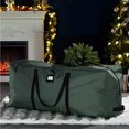 thumbnail image 2 of Artificial Christmas Tree Storage Bag Extra Large 9ft Reinforced Handle Durable Green 135x34x68cm, 2 of 7