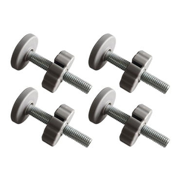 HILABEE 4 Pieces Baby Gate Threaded Spindle Rods Bolt Parts for Stair Railing Indoor White