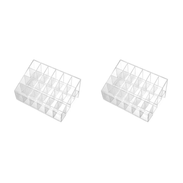 relayinert Compact Cosmetic Organizer Box For Efficient Space Utilization White Multiple 24 grid small size 2Set