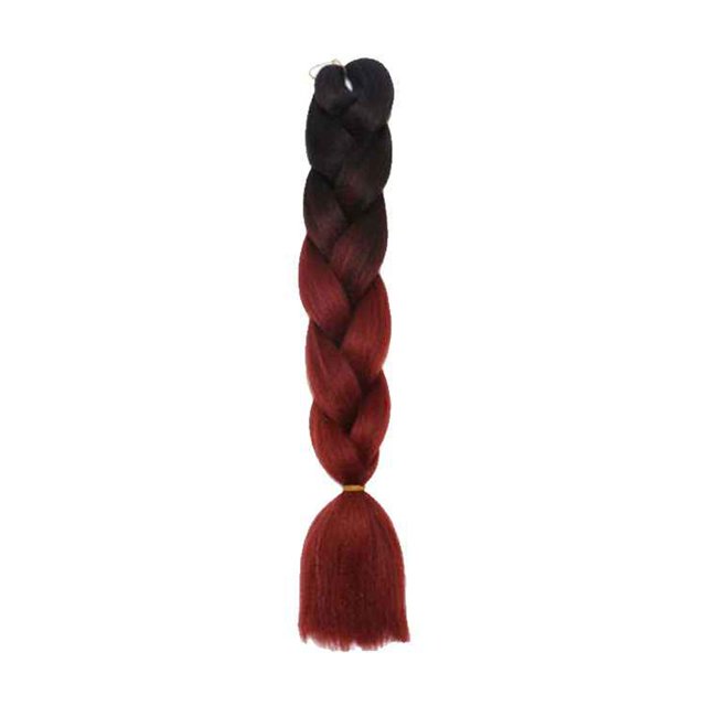 Langgg Gradient Color Women Braid Hair Large Braiding Hair Wigs High Temperature Fiber Synthetic Hair Extensions
