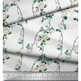 thumbnail image 3 of Soimoi Rayon Fabric Leaves & Peony Floral Decor Fabric Printed Yard 56 Inch Wide, 3 of 5