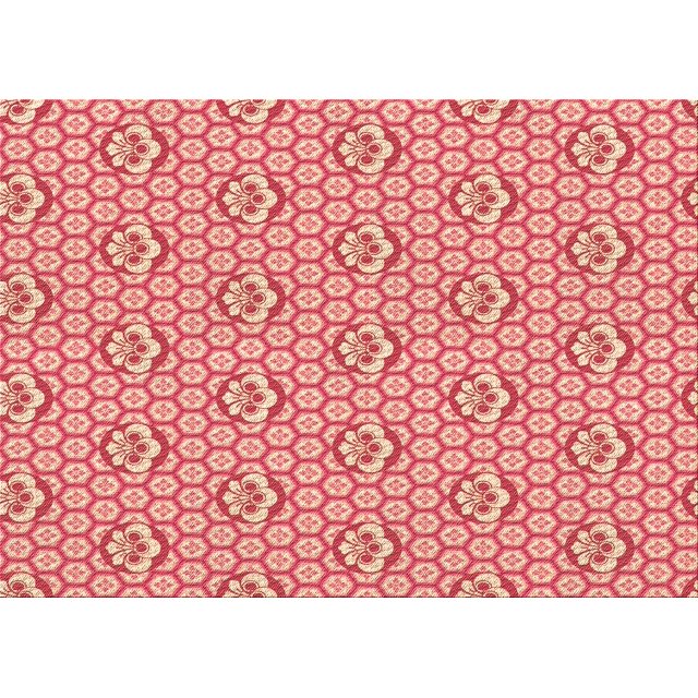 Ahgly Company Machine Washable Indoor Rectangle Transitional Crimson Red Area Rugs, 6' x 9'