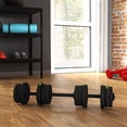 thumbnail image 2 of Soozier Adjustable Barbell & Dumbbells Set with Non-slip Handles, 44LBS, 2 of 10