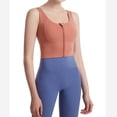 thumbnail image 3 of Soutien-gorge de Sport à Fermeture Éclair devant pour Femmes, Confortable, Rembourré, Gainant, Extensible, Forte Poitrine, Fermeture Éclair devant, Haut Court, Camisole, 3 of 8