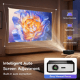 thumbnail image 2 of BOSS Smart Portable Projector S6A Bundle with 60-inch Screen and Mount, Android Apps, Auto Keystone, 4K Support, 2 of 7