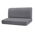 thumbnail image 4 of mmirethe RV Dinette Cushion Covers Easy Fitted Dark Stretch Slipcover Seat Sofa RV Elastic Gray Dark Gray, 4 of 5