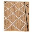 thumbnail image 4 of Indian Handmade Braided Natural Pure Jute with Black & white Design Area Rugs Size 2 x 4 Feet ( 60 cm x 120 cm ), 4 of 5