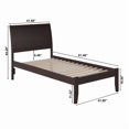 thumbnail image 4 of Lit Plateforme Simple en Bois Massif Portland, Couleur Espresso, 4 of 5