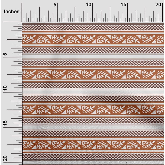 oneOone Silk Tabby Orange Fabric Ethnic Block Sewing Craft Projects Fabric Prints By Yard 42 Inch Wide
