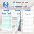 thumbnail image 1 of 10 Pack Guest Check Books, Server Note Pads for Restaurant, Green Waiter Checkbook, Restaurant Order Pad 50 Sheets/Pack, 1 of 5