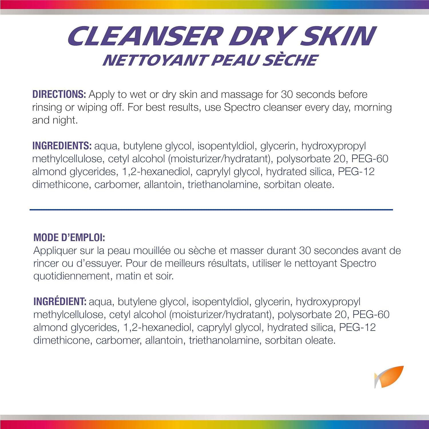 Nettoyant Visage Spectro pour Peau sèche