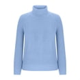 thumbnail image 4 of hoksml Chandail Texturé à Col Roulé Uni pour Femme, Manches Longues, Tricot, Chandail, Décontracté, Automne Hiver, Haut Mode, 4 of 6