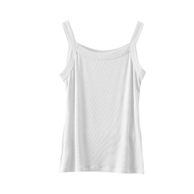 Timegard Hauts pour Femmes Été Camisole Col Rond Sans Manches Confortable Vêtements de Détente T-Shirt Basique Pyjama Décontracté Hauts