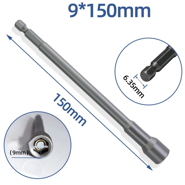 150mm Long 6mm-19mm Embout Hexagonal pour Perceuse Extension de Douille