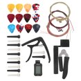 thumbnail image 2 of Accessoires de Guitare Kit Tuner Cordes Changement Cutter Enrouleur Capo Broches Pics Combo Outil, 2 of 8