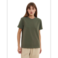 thumbnail image 2 of T-shirts à Manches Courtes Surdimensionnés pour Femmes, Col Rond, Coupe Ample, T-Shirt d'Entraînement, Hauts Décontractés d'Été, Coton, Vert, P, 2 of 9