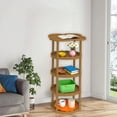 thumbnail image 3 of Table d'Appoint Moderne, Petite Table Basse avec Tablette de Rangement, Table de Sofa Mobile pour Salon, Assemblage Facile, Support Organisateur à Trois Niveaux, 3 of 6