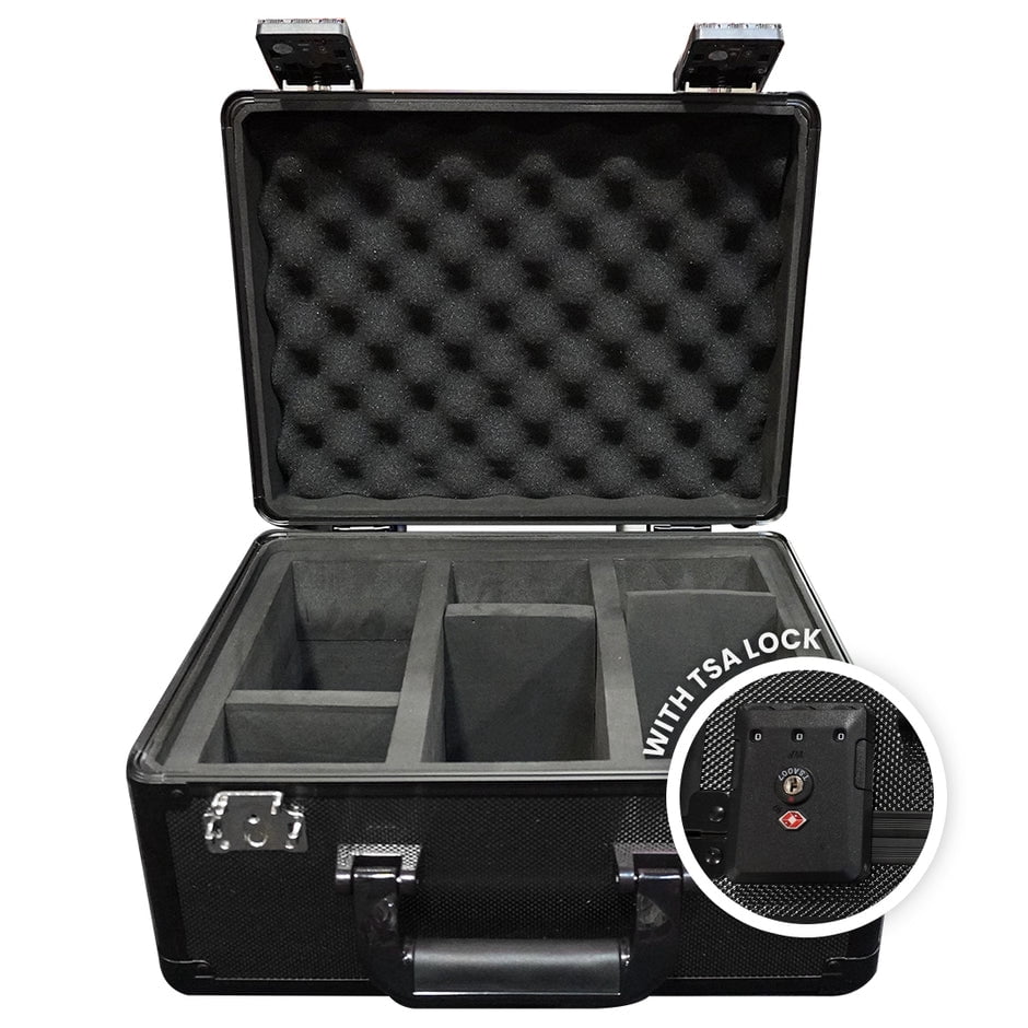 EVORETRO Premium Impact-Resistant Card Case with TSA Lock & GPS – Holds 90 PSA & BGS Slabs, Secure Storage for Sports, TCG & Travel
