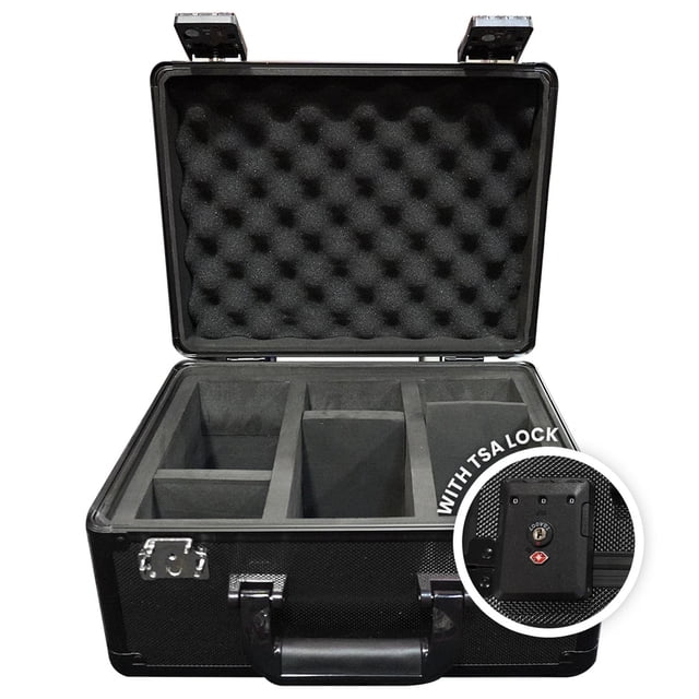 EVORETRO Premium Impact-Resistant Card Case with TSA Lock & GPS – Holds 90 PSA & BGS Slabs, Secure Storage for Sports, TCG & Travel