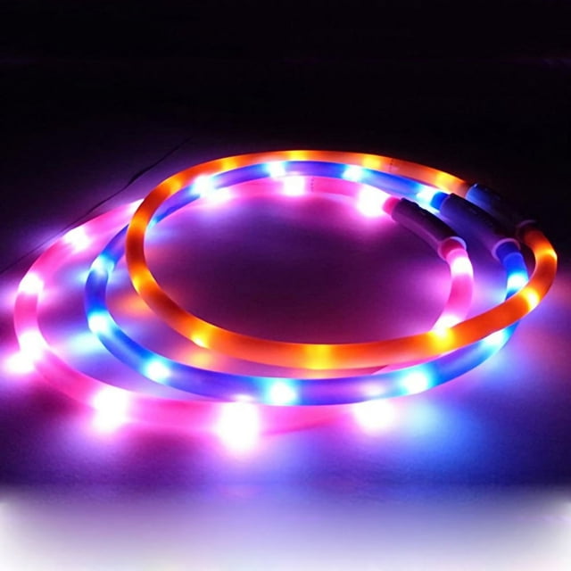 Collier pour Chien USB Rechargeable Flashing Pet Supplies Collier Chiot Résistant à l'Usure pour Animal de Compagnie
