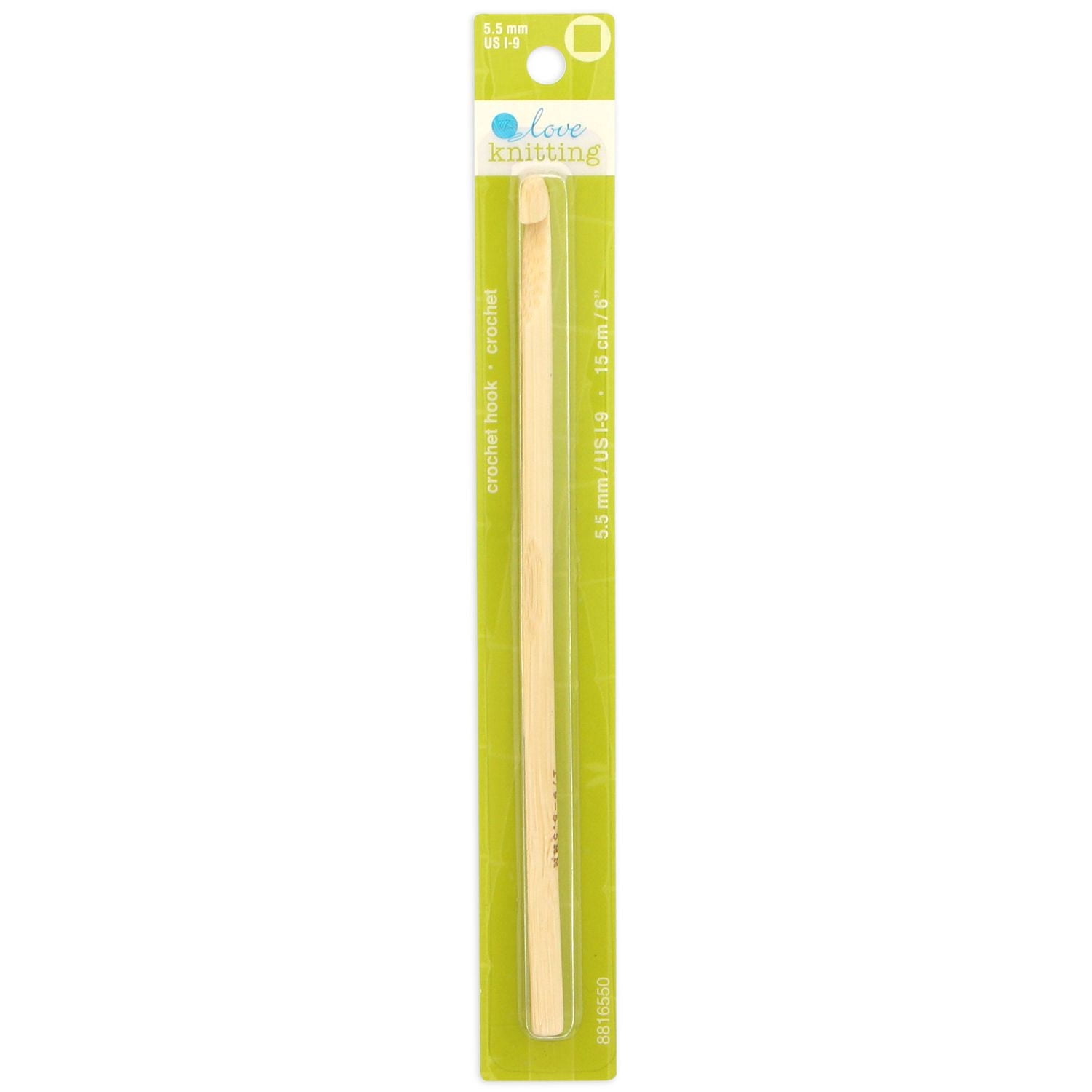 LOVE KNITTING 15 cm (6 in) Bamboo Crochet Hook, 15 cm (5.9 in), 5.5 mm (0.22 in)