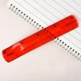 thumbnail image 2 of SLYNSHome Règle Transparente Couleur Règles en Plastique Règle de 8 Pouces avec Centimètres, Millimètre et Pouces Fournitures de Bureau - Rouge, 2 of 5