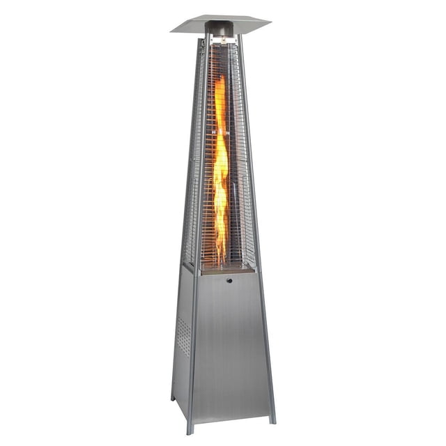 Costway 42,000BTU Outdoor Pyramid Propane Glass Tube Dancing Flames Patio Heater