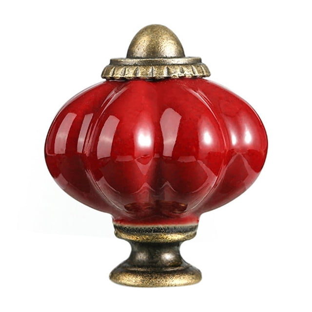 Thinsony Poignées de Meubles de Décoration Intérieure Citrouille Exquise Rétro et Élégante Rouge Foncé