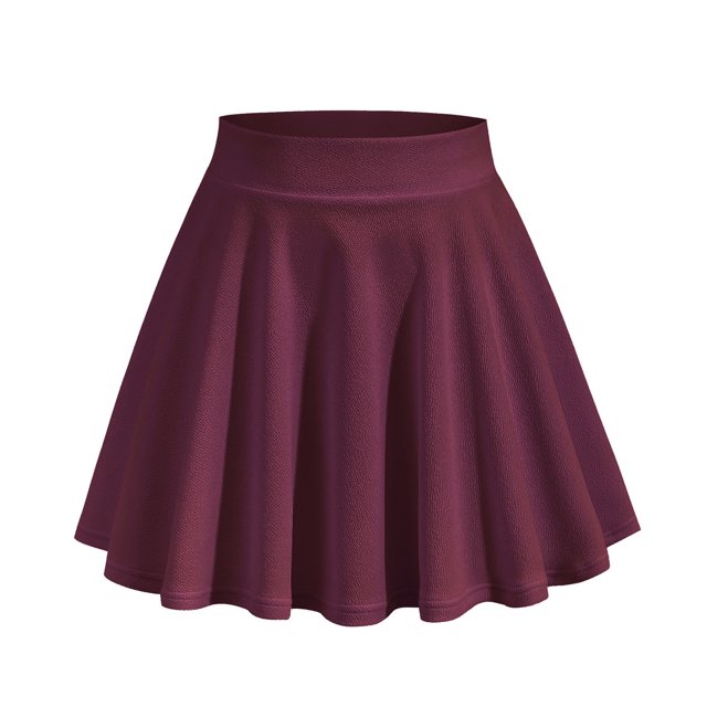 Mrat Jupe Taille Haute Jupes pour Femmes Dames Été Mode Décontractée Unie Taille Haute Jupe Courte Évasée Jupe Trapèze Mini