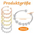 thumbnail image 2 of 6 Pcs Bague Anti-Anxiété, Bague Anti-Stress pour Femme, Bague Anti-Anxiété Ajustable, Ensemble de Bagues de Décompression en Acier Inoxydable, Bague Tournante, Bague avec Perles pour Femmes Hommes (Argent/or/or Rose), 2 of 6