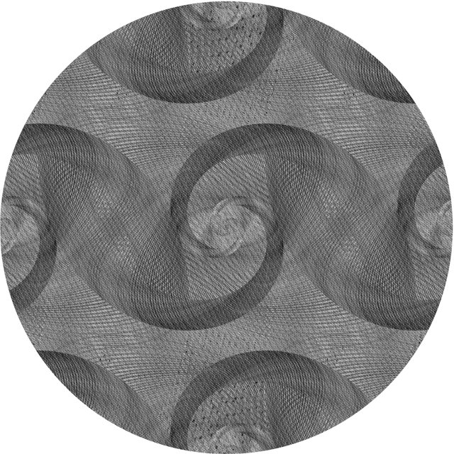 Ahgly Tapis d'Intérieur Lavable en Machine Carré Transitionnel Gris Canon, 3 Pieds Carré