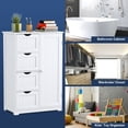 thumbnail image 3 of Patiojoy 4 Drawer Bathroom Cabinet Storage Wooden, 3 of 7
